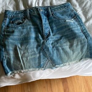 American Eagle Outfitters Blue Asymmetrical Mini Skirt